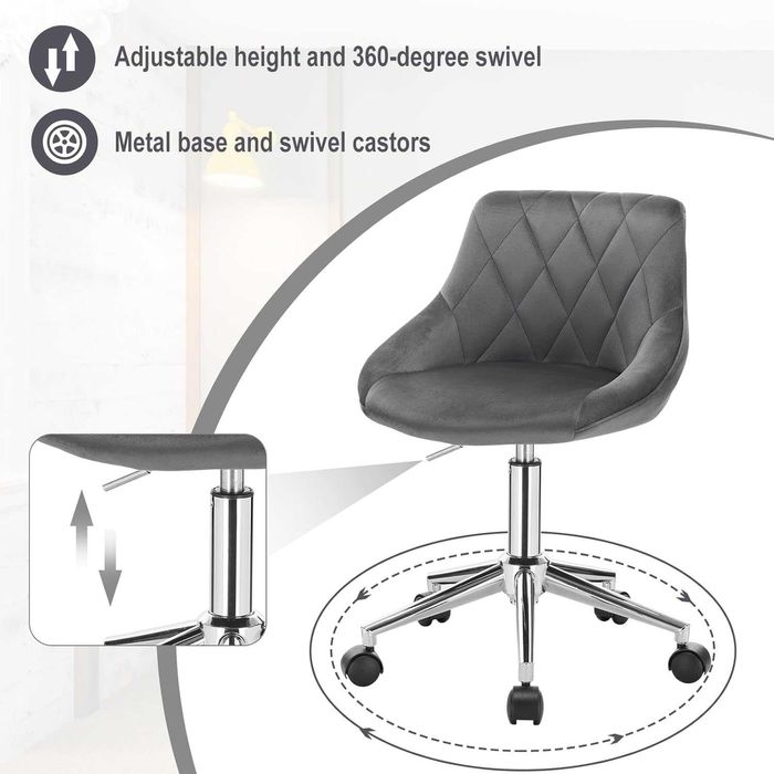 Nowy fotel biurowy / krzesło na kółkach / hoker / taboret !A1705!