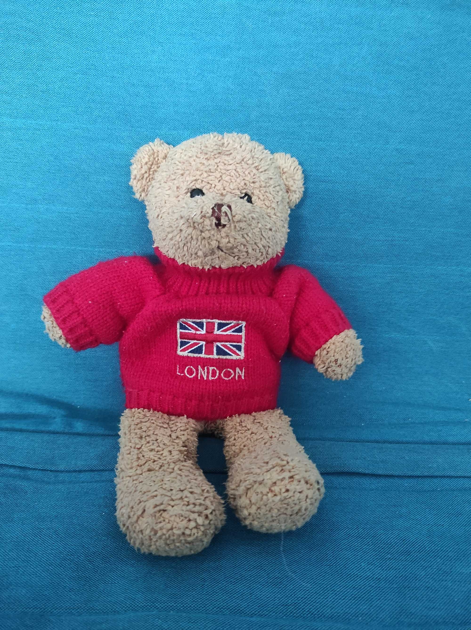 Miś z flagą Wielkiej Brytanii London, Londyn, przytulanka, mastkotka