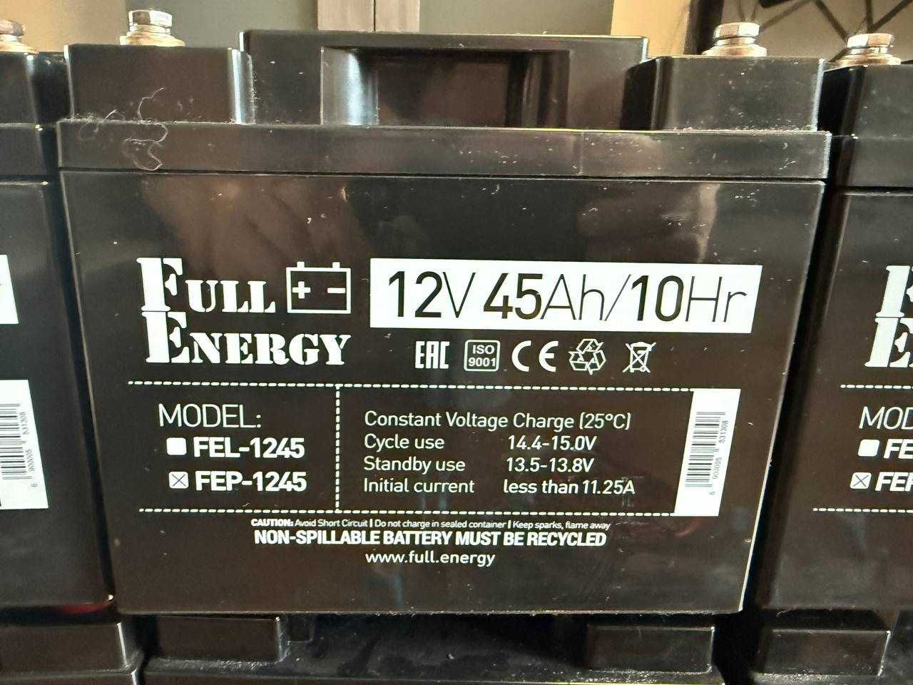 Акумулятор Full Energy FEP-1245 12В 45 Аг для ДБЖ  8 штук
