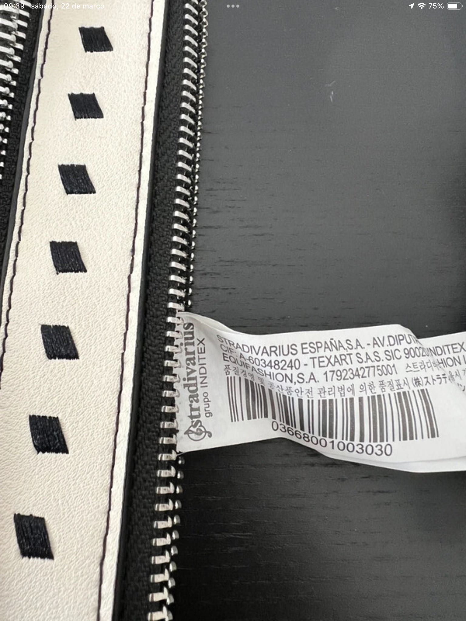 Mala / Bolsa branca tiracolo Stradivarius