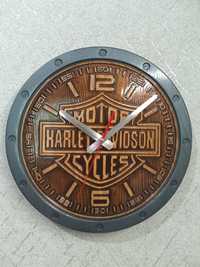 Годинник з дерева Харлей Девідсон Harley Davidson