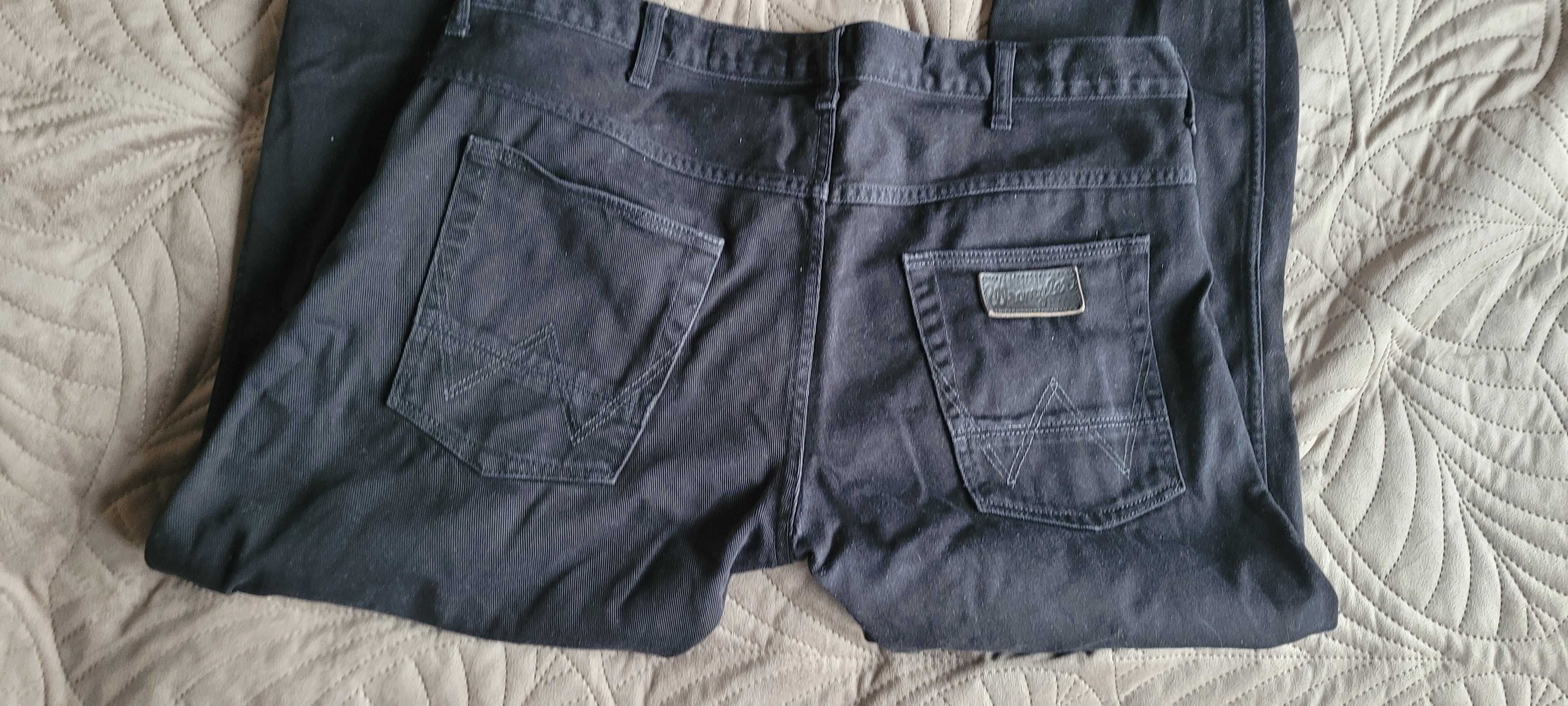 Wrangler 36/32 Denim Jeans Spencer stan super czarne bawełna slim fit