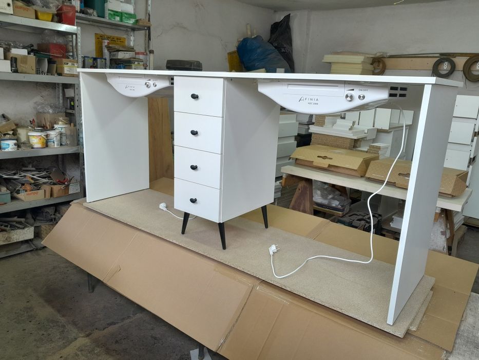 Biurko kosmetyczne z pochłaniaczem afinia2000 dwa stanowiska