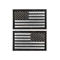 2 Naszywki Combat ID morale patch flaga USA biała odblaskowe 8x5cm