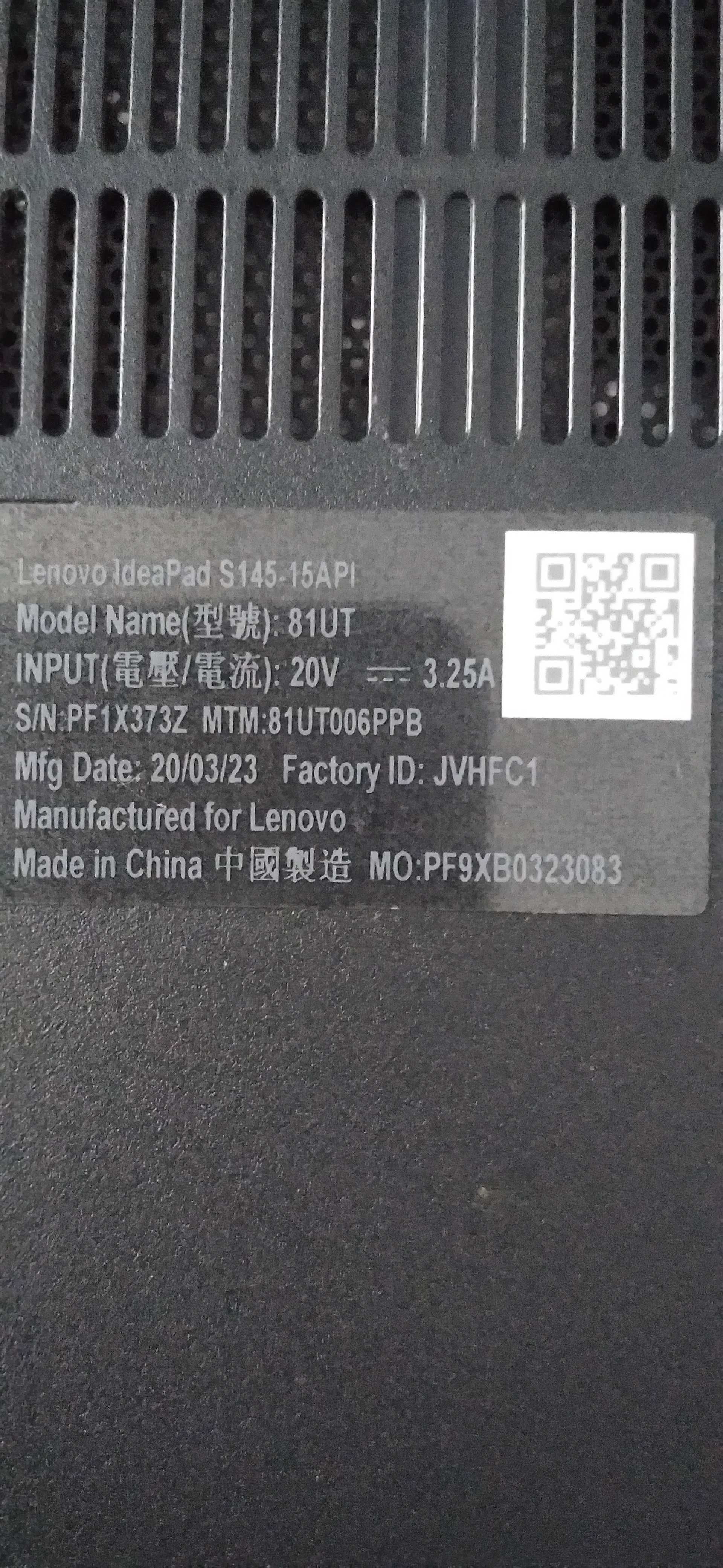 laptop lenovo ideapad s145-15api