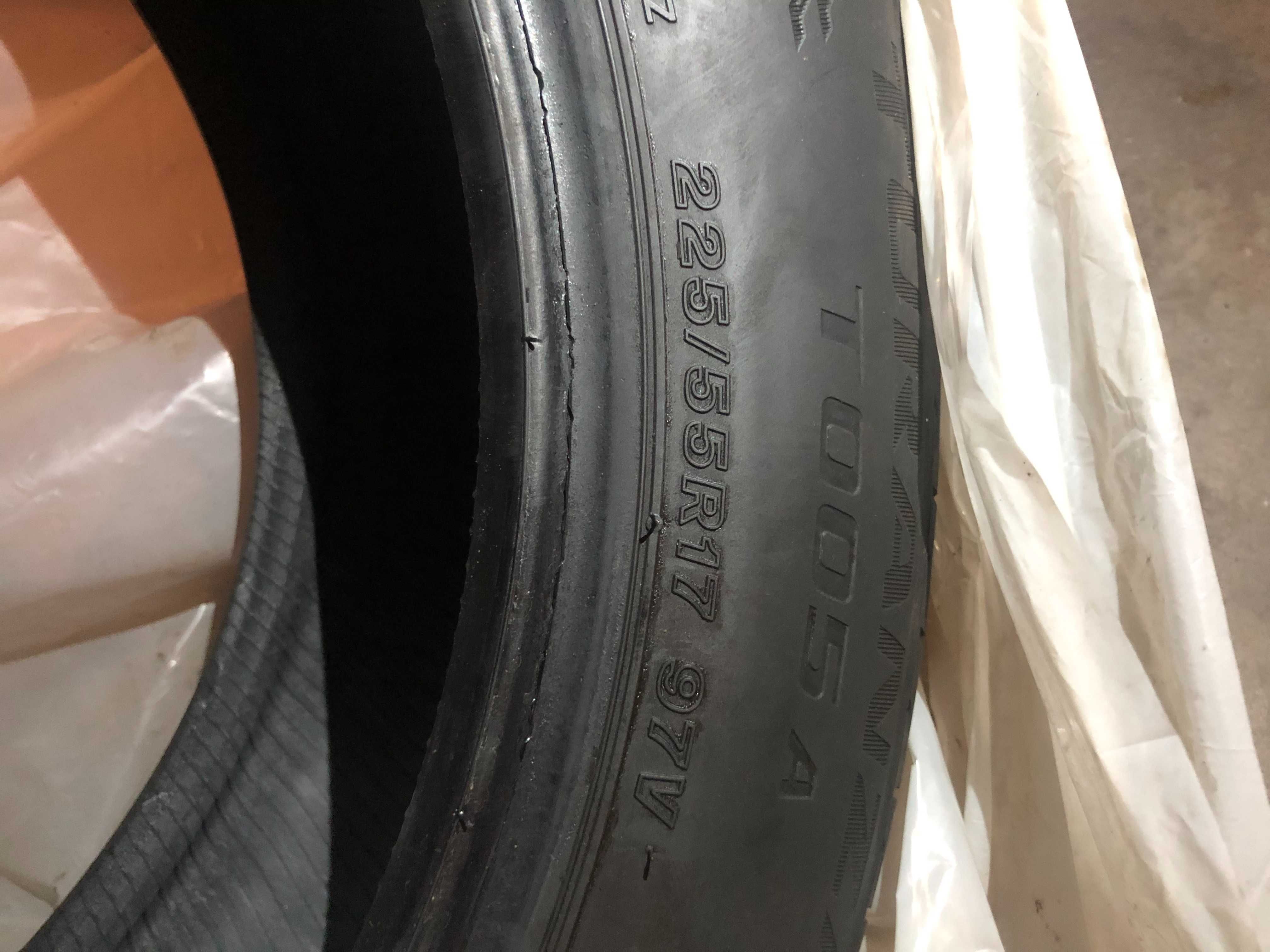 4 Opony - Letnie Bridgestone Turanza T005A 225/55 R17 97V Bieżnik 5mm