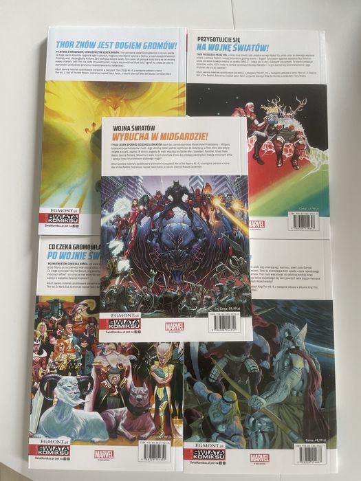 Thor Odrodzony tomy 1-3 + Wojna Światów + Król Thor - komiksy Marvel
