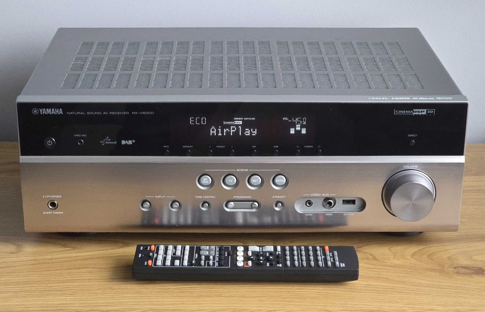 Yamaha RX-V500D Amplituner 5.1 Spotify Airplay vTuner HDMI ARC USB DAB
