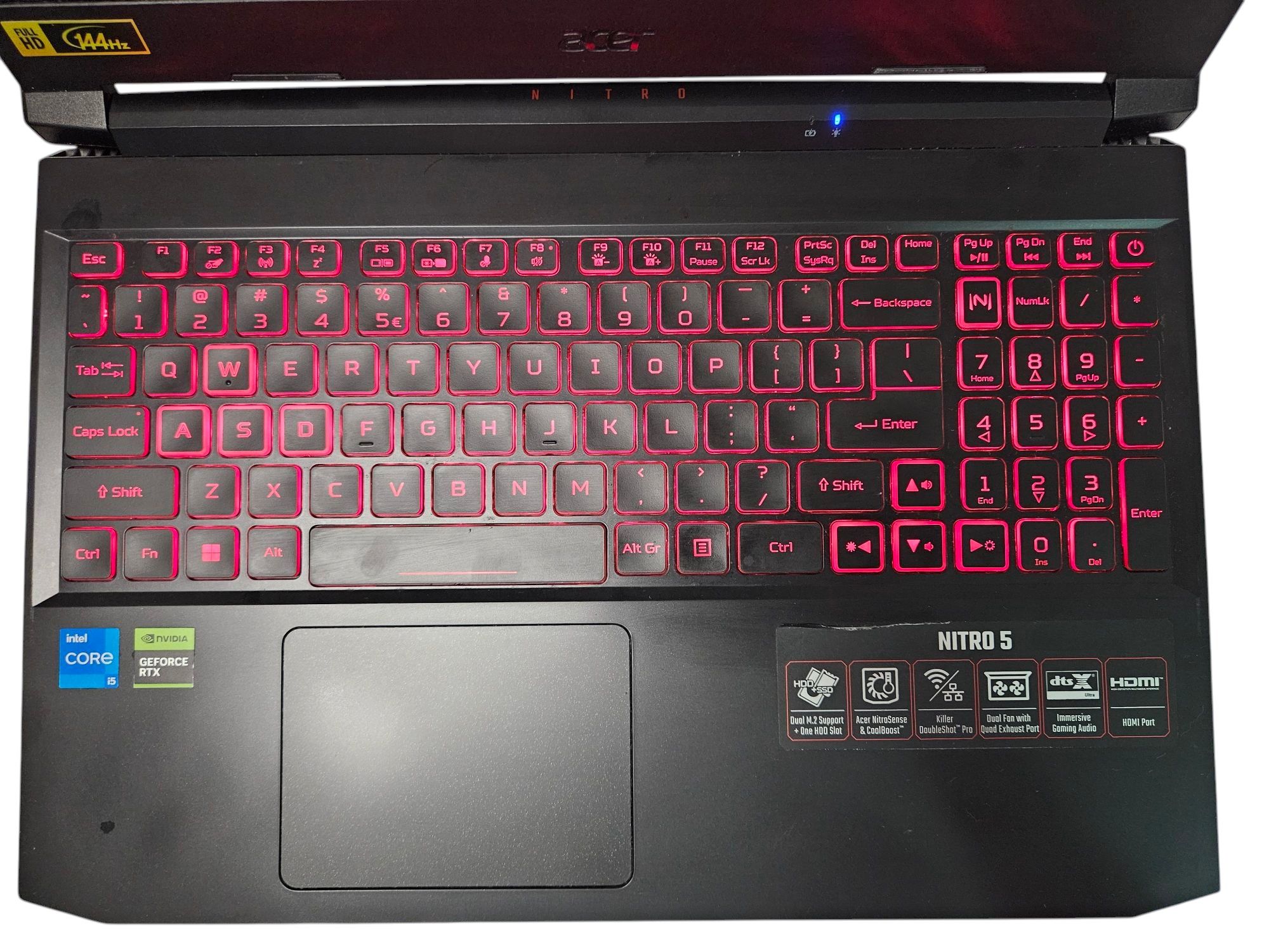 Laptop gamingowy Acer Nitro 5 RTX 3050 i5 SSD 512GB RAM 16GB