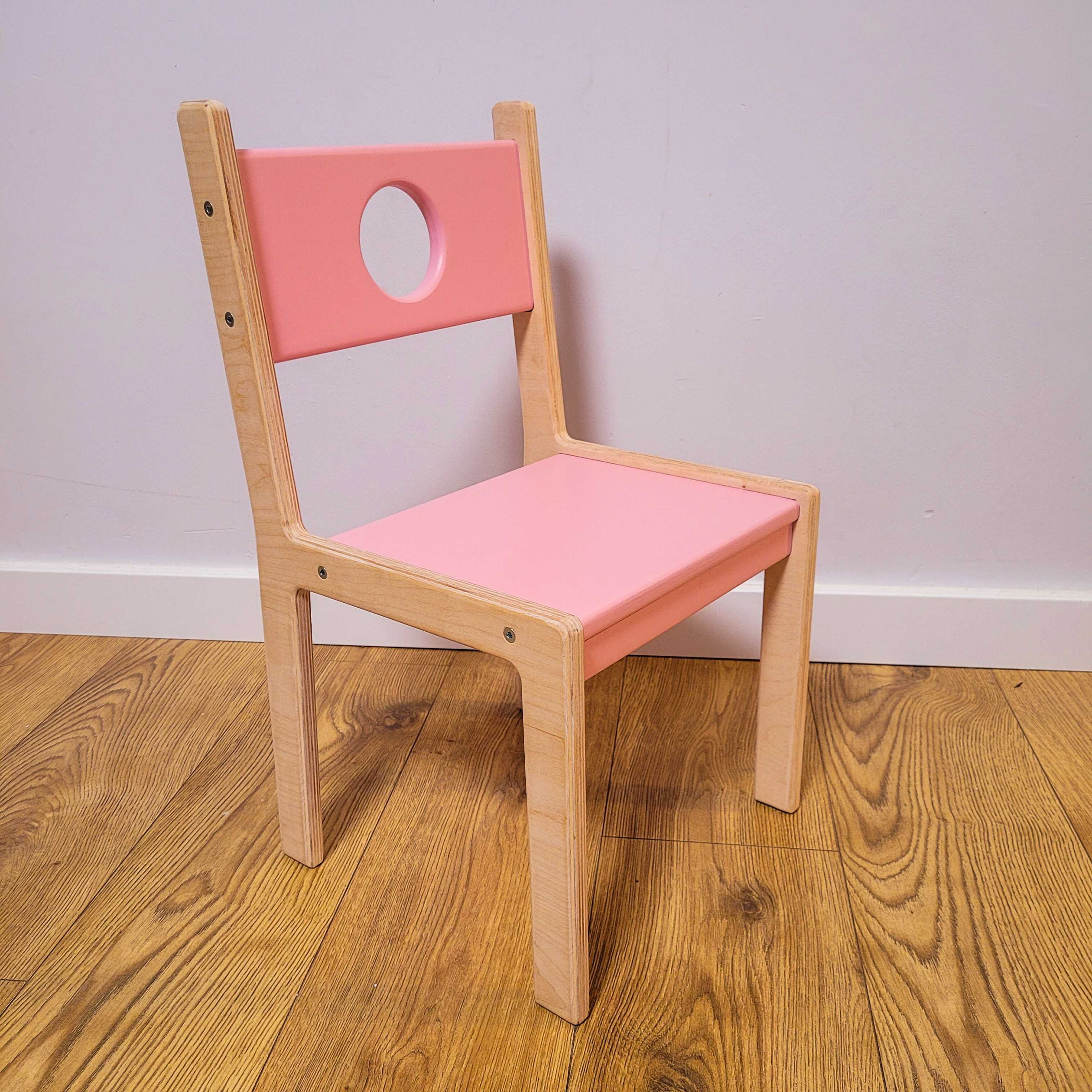 Personalizowany blat i krzesełko do drewnianego bujaka Montessori