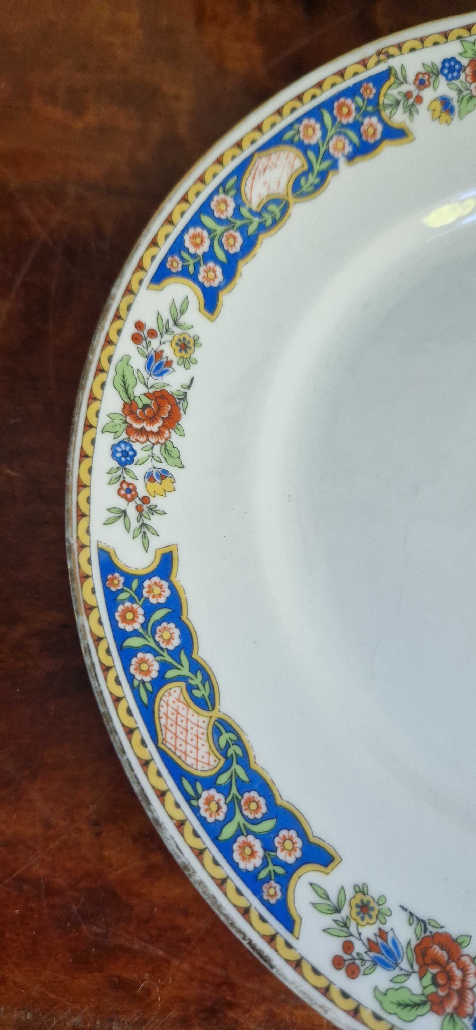 Dwie patery polmiski porcelana Francja Limoges unikat antyk sygnowane