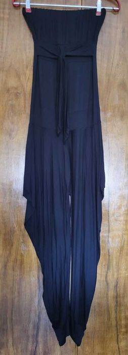 Macacão cai cai preto, tamanho S, de algodão