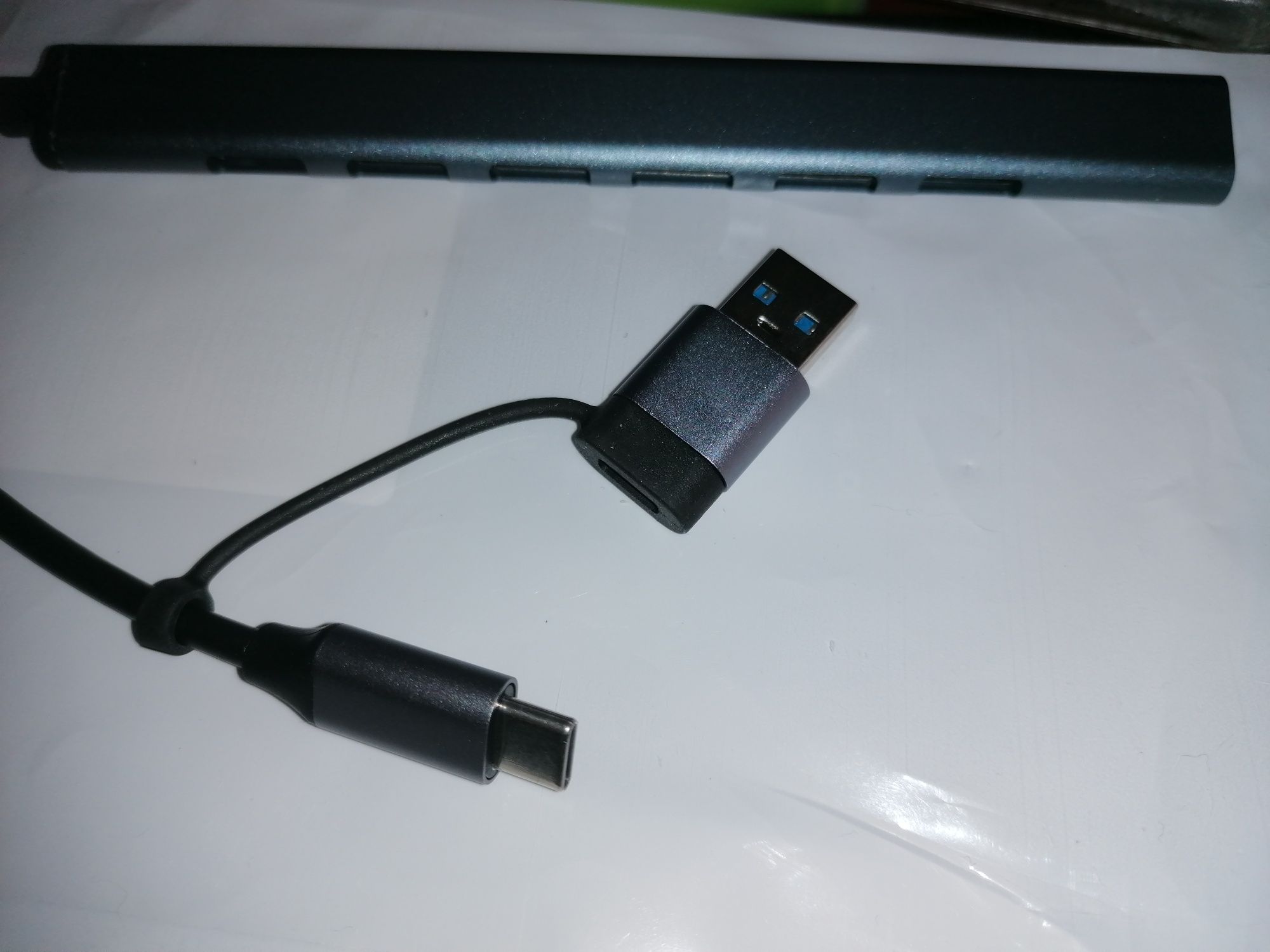 Hub 7 Portas USB tipo C e USB