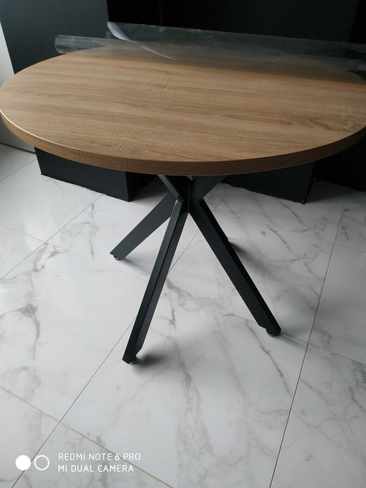 Стіл обідній круглий лофт