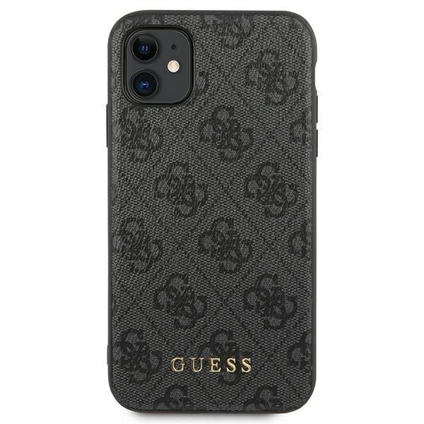 Etui Guess 4G Metal Gold Logo dla iPhone 11 / XR 6,1" - Szary/Grey