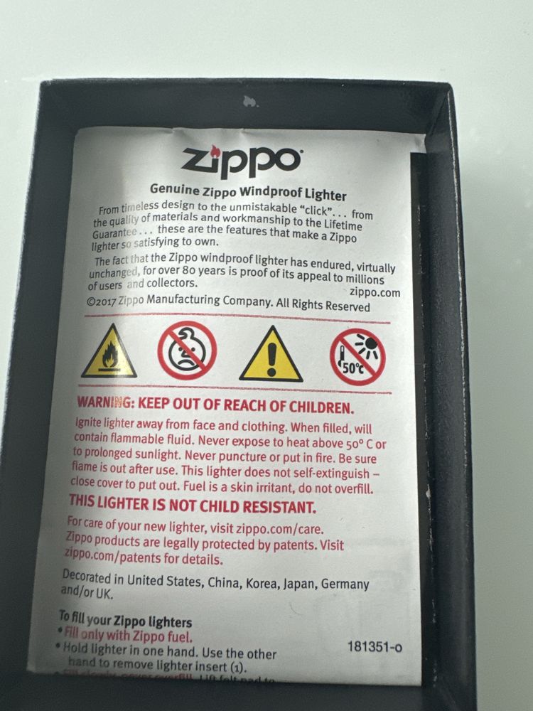 Zippo nowa zapalniczka