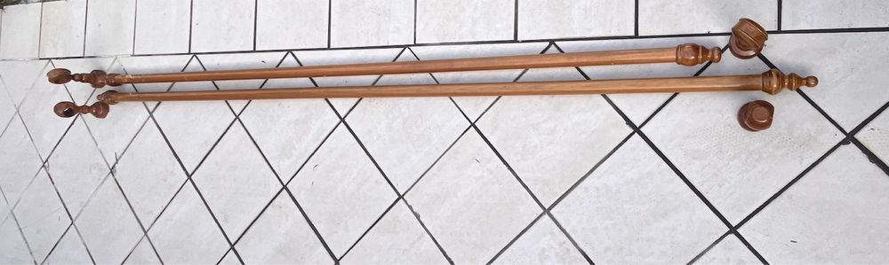 2 Varões Madeira Cortinados