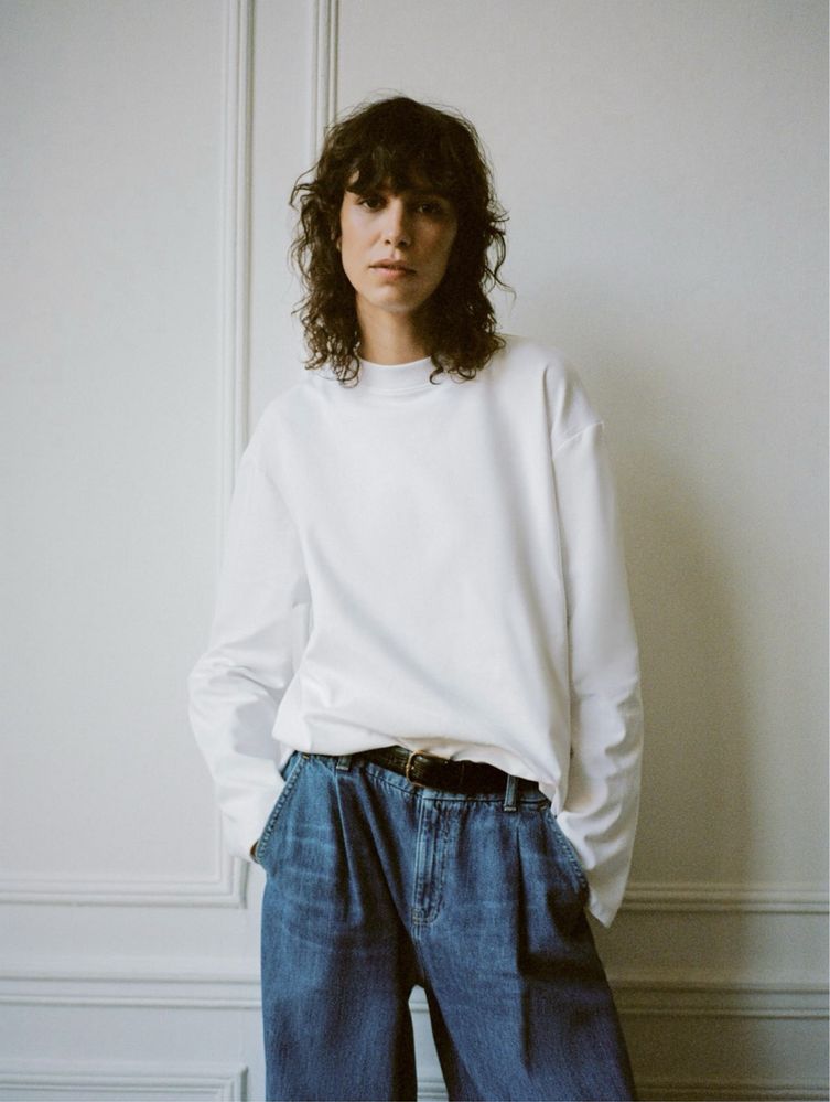 Лонг zara чорний M, білий S