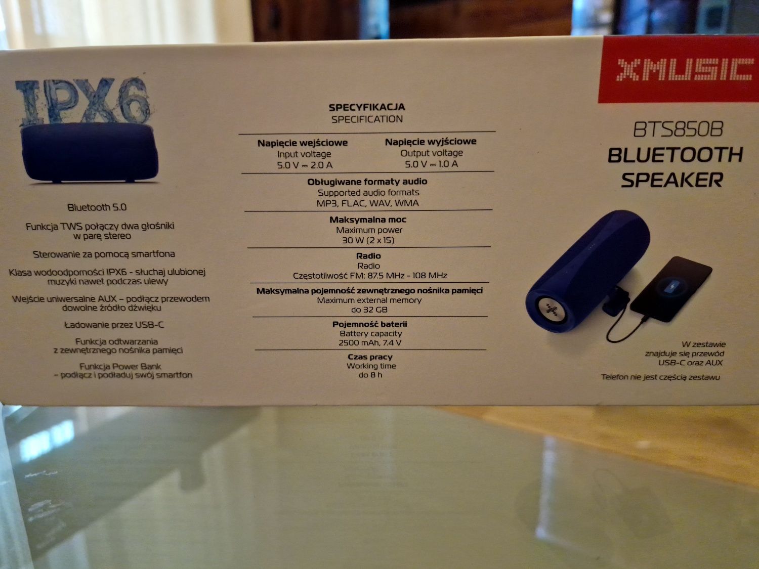 Głośnik X-music BTS850B