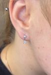 Сережки з діамантами 0.51ct золото 585 серьги бриллианты