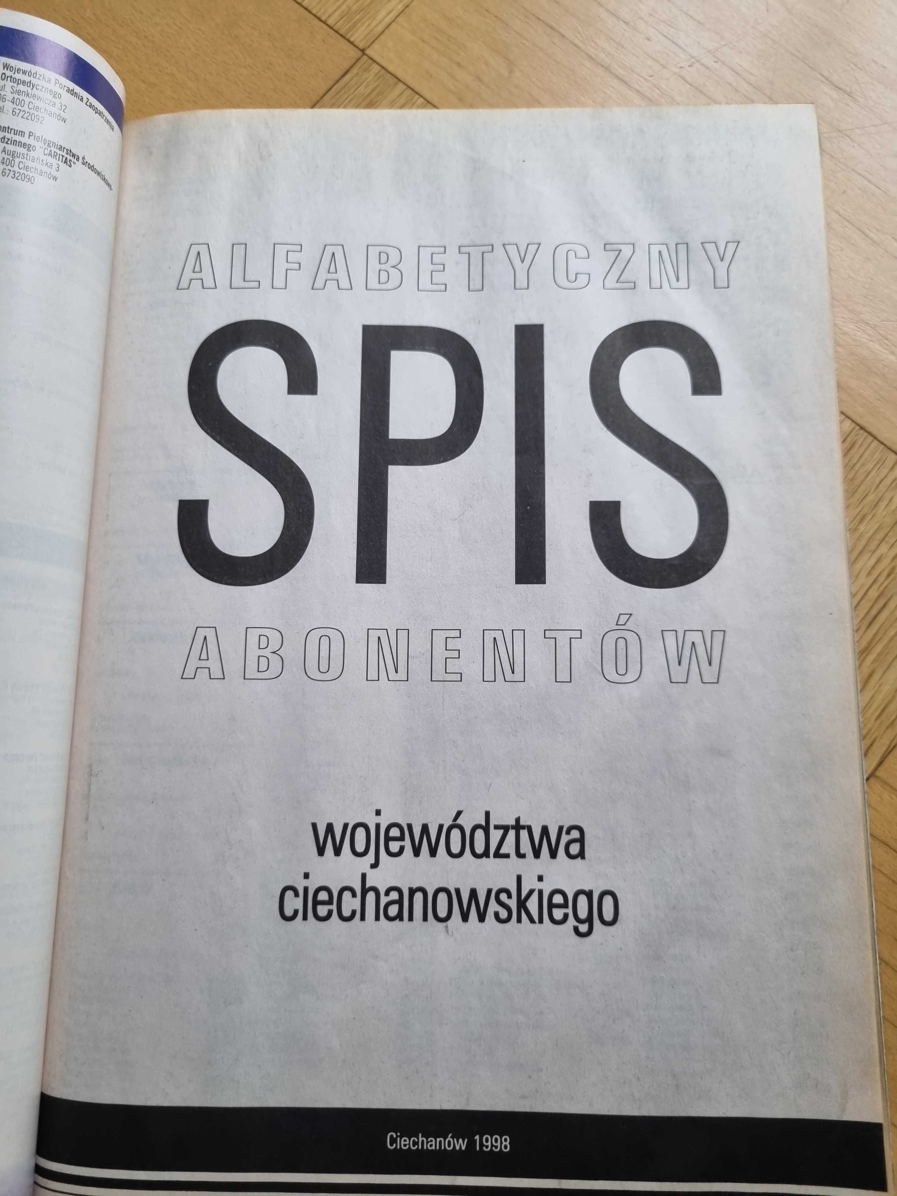 Książka telefoniczna woj ciechanowskiego 1998r.