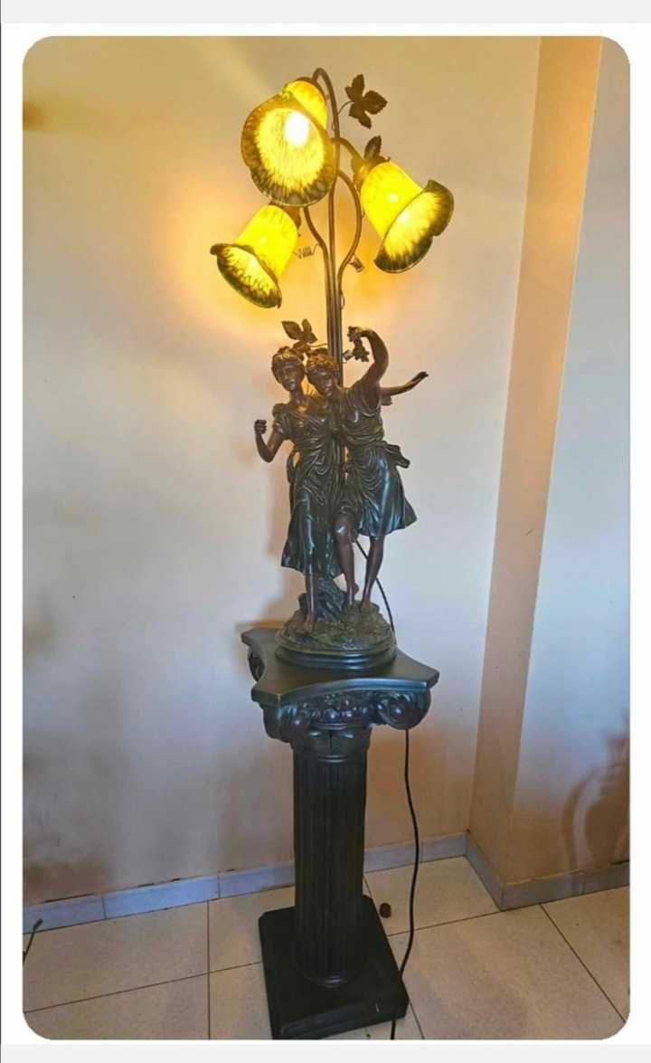 Piękna lampa na postumencie vintage