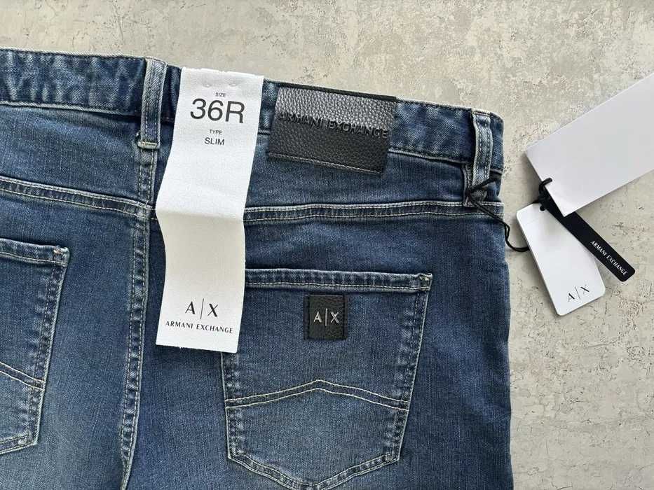 Джинси чоловічі Armani Exchange 36 розмір сині фірмові
