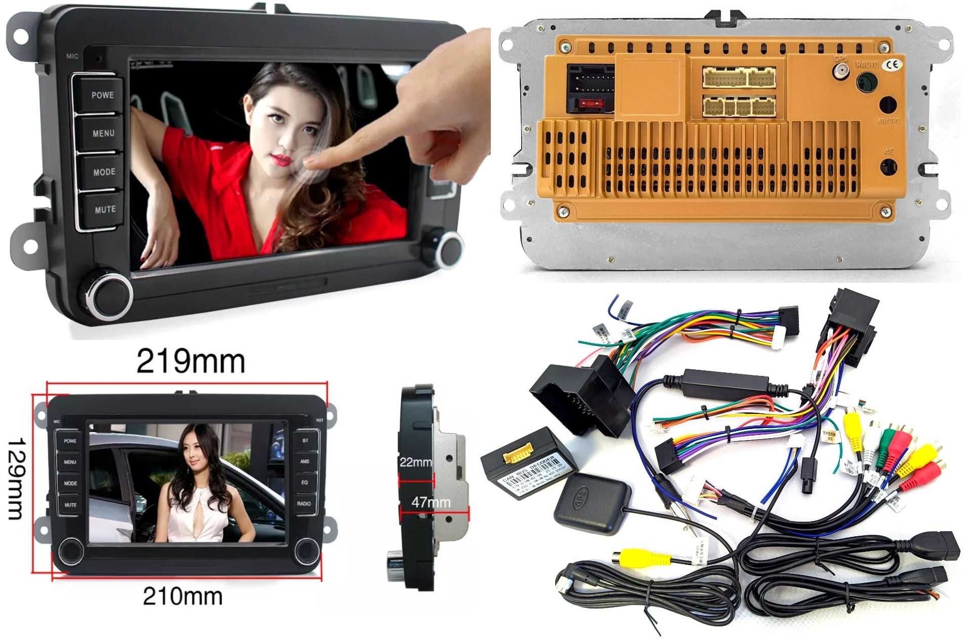 Radio Samochodowe 2DIN NAWIGACJA 7 VW PASSAT Golf Superb ANDROID WiFi