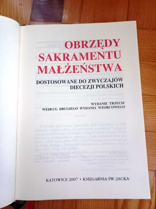 Obrzędy sakramentu małżeństwa. Dostosowane do zwyczajów diecezji polsk