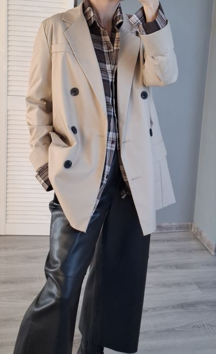 Marynarka dwurzędowa włoska sm beż