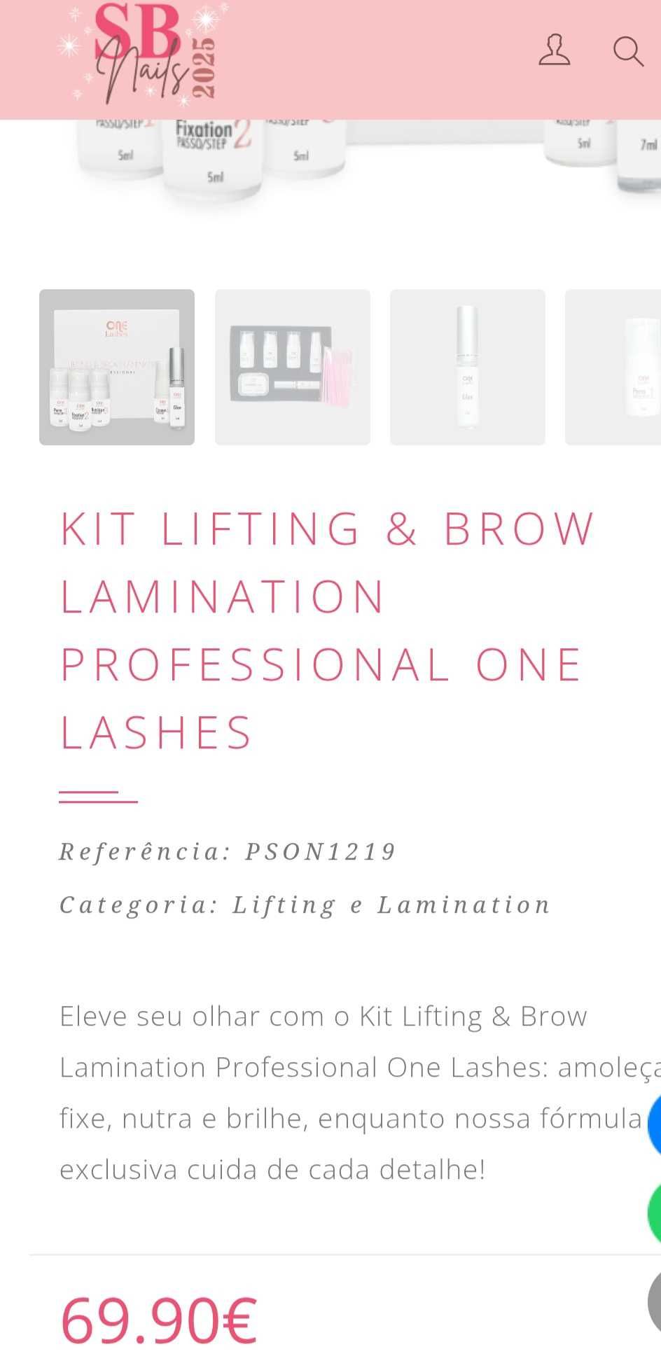 Kit lifting de pestanas novo marca One