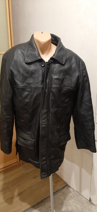 Мужская зимняя натуральная кожанная куртка. XXXXL