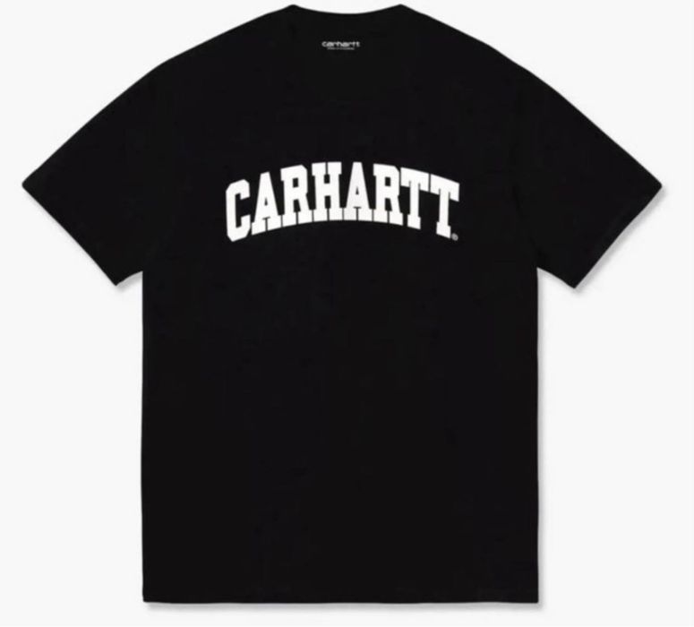 Мужские футболки Carhartt University Кархарт белая черная тишка