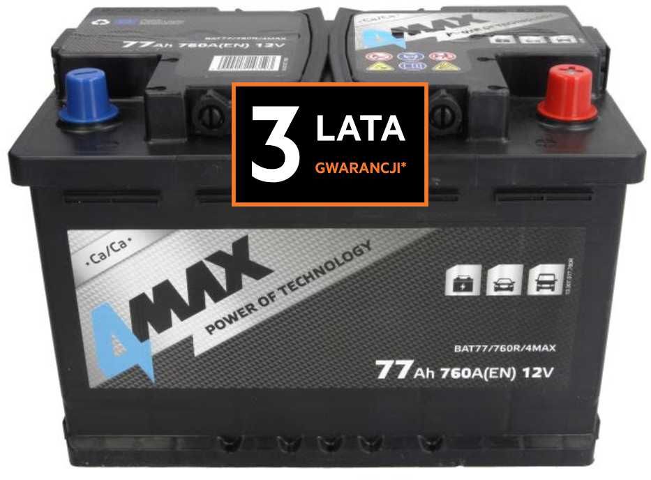 Akumulator JENOX 4MAX 12v 77ah 760a P+ Radom, 3 lata gw. wysyłka free