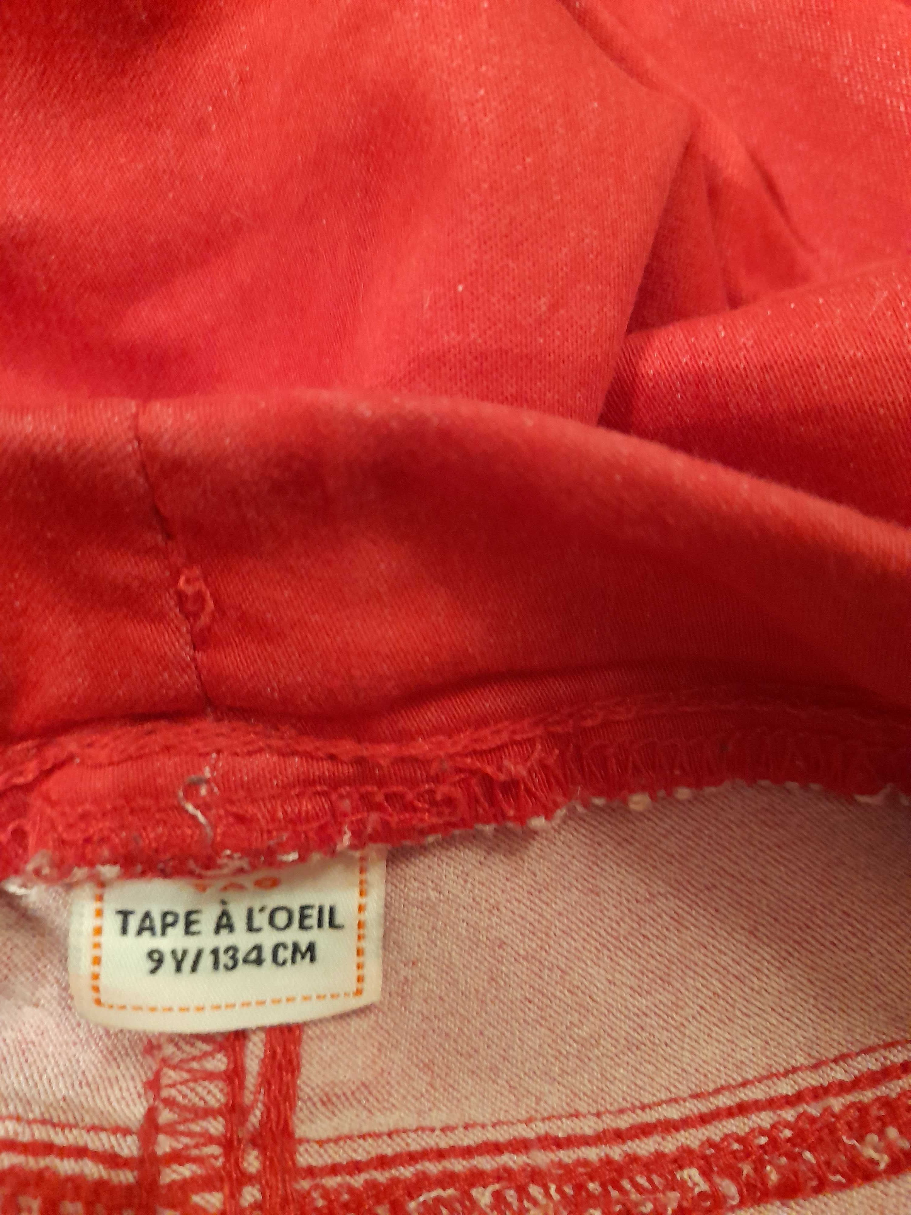Spodnie - Czerwone tregginsy marka TAPE À L’OEIL wzrost 134 cm