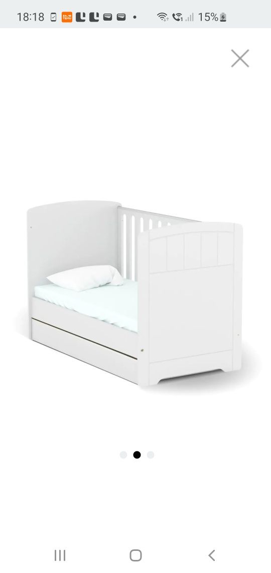 Łóżeczko meblik Nordic white