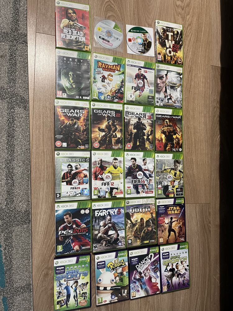 Xbox 360 z grami, padem i kinectem