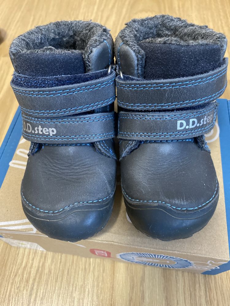 Утепленные ботинки Barefoot от DDStep 21 Сине-серый