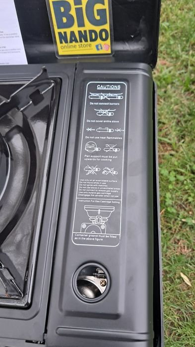 Fogão de Campismo a Gás Portátil, para cartuxo ou  botija com mala