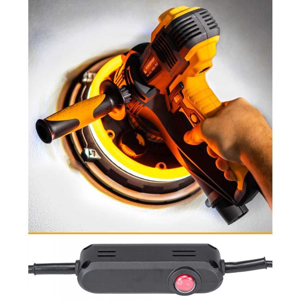 POWERMAT Szlifierka Do Gipsu Gładzi Tynków 1400w Led Pm Pro PM0688