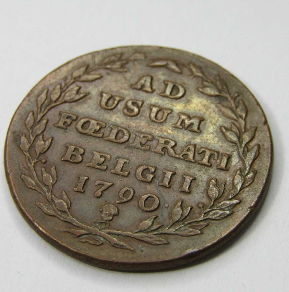 1790 Bélgica Áustria Países Baixos 2 Liards/2 Oorden moeda