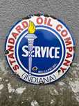 Vintage szyld emaliowany Standard Service USA Indiana emalia reklama