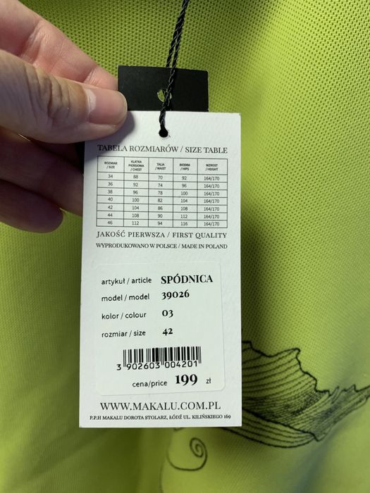 Spódnica Makalu Nowa rozm. 42