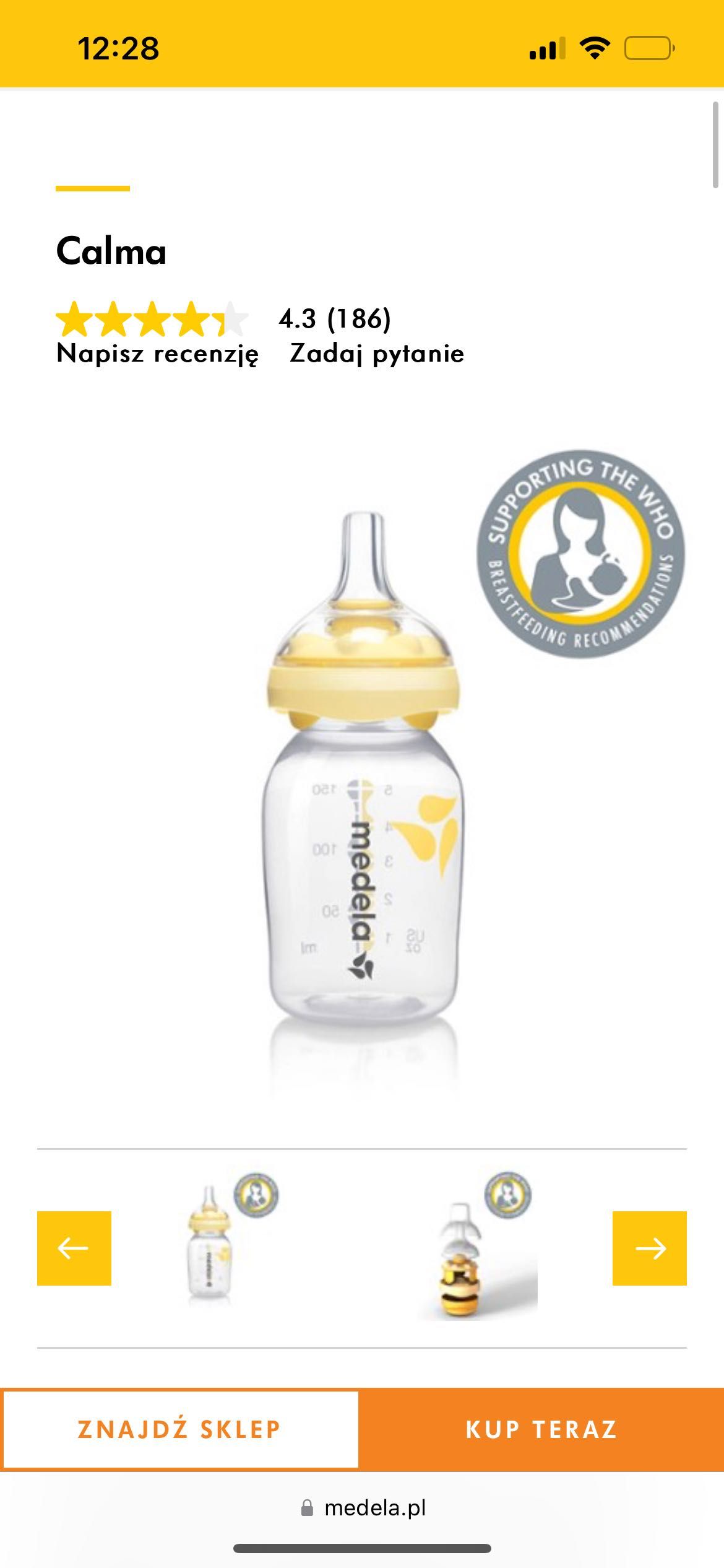 Laktator Medela swing flex + Butelka Medela Calma 250 ml + GRATISY