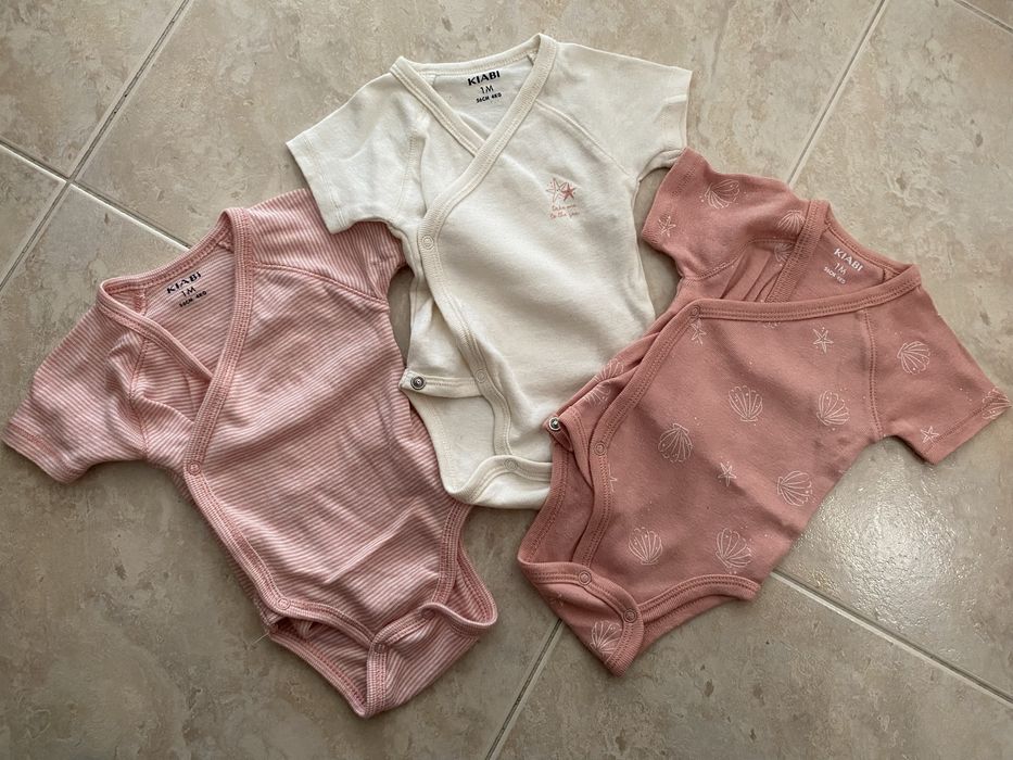 Conjunto de 3 bodies manga curta 1M