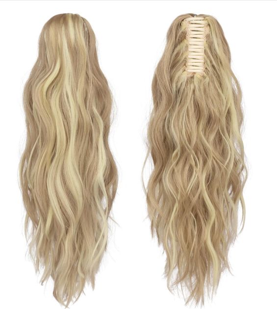 feshfen blond kucyk z klipsem