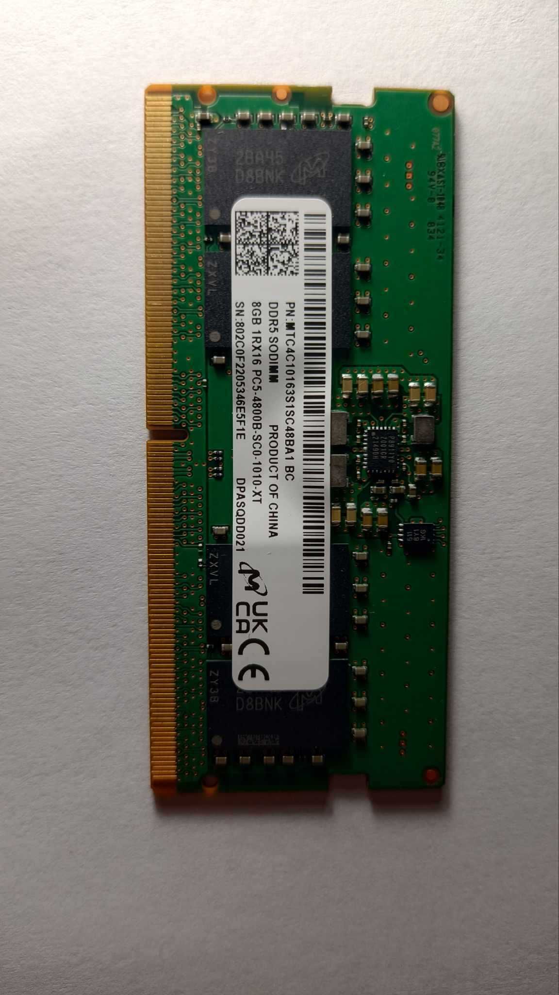 Pamięć RAM 2X 8GB DDR5 4800MHZ