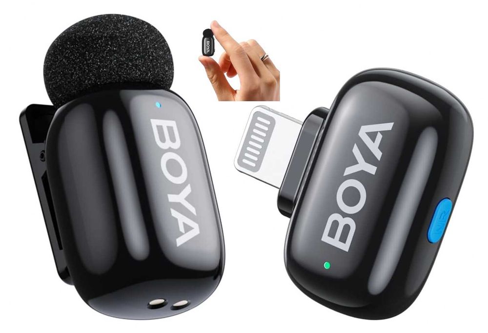 Mikrofon Bezprzewodowy Mini iPhone iPad MFi Lightnin Redukcja Szumu AI