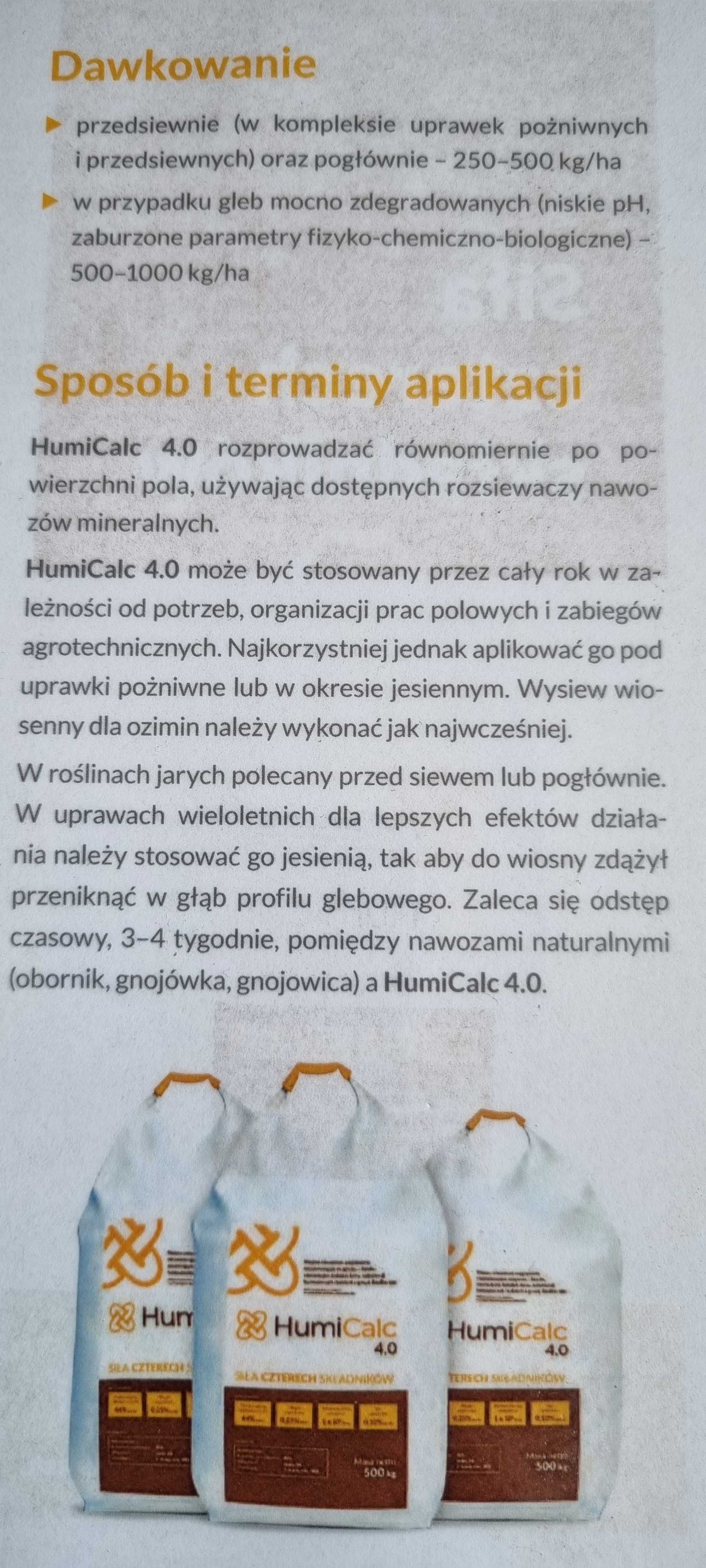 HumiCalc aktywator glebowy wapno bakterie bor węgiel organicz promocja