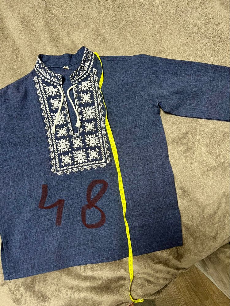 Вишиванка на хлопчика 122-128 6-7 років темно-синя